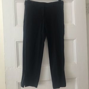 Giorgio Armani Satin Tuxedo Stripe Cropped Pants